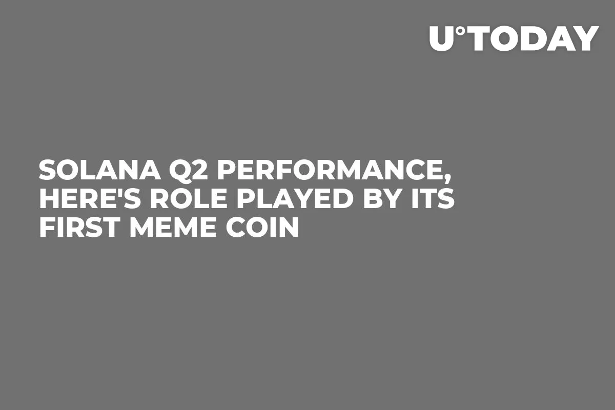 Solana Q2 Performance, Here's Role Played by Its First Meme Coin