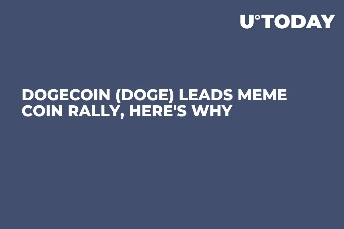 Dogecoin (DOGE) Leads Meme Coin Rally, Here's Why