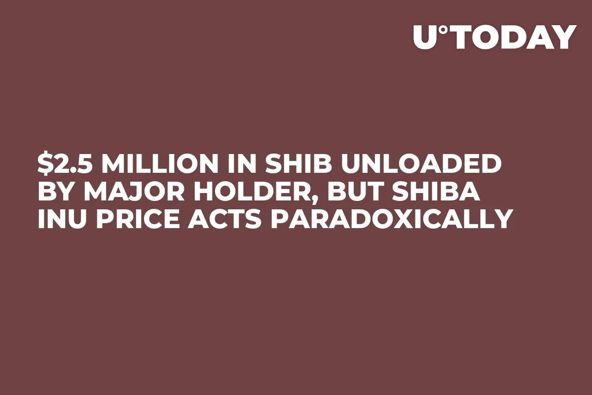 $2.5 Million in SHIB Unloaded by Major Holder, But Shiba Inu Price Acts Paradoxically