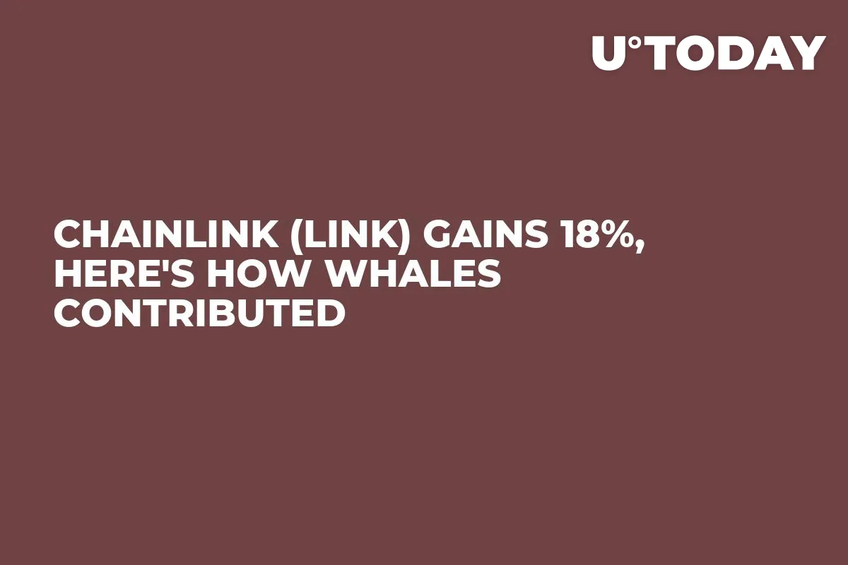 Chainlink (LINK) Gains 18%, Here's How Whales Contributed