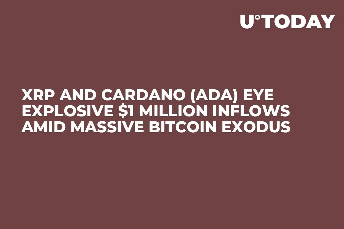 XRP and Cardano (ADA) Eye Explosive $1 Million Inflows Amid Massive Bitcoin Exodus