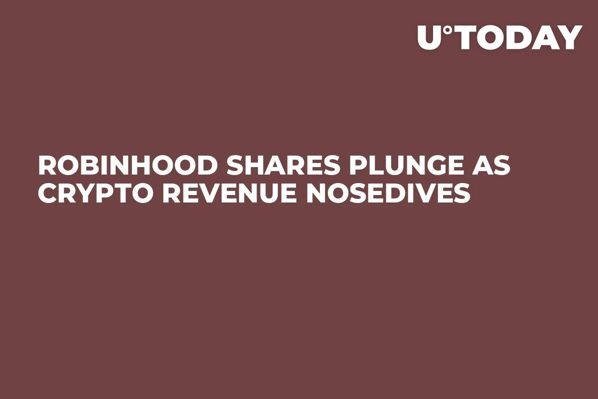 Robinhood Shares Plunge as Crypto Revenue Nosedives