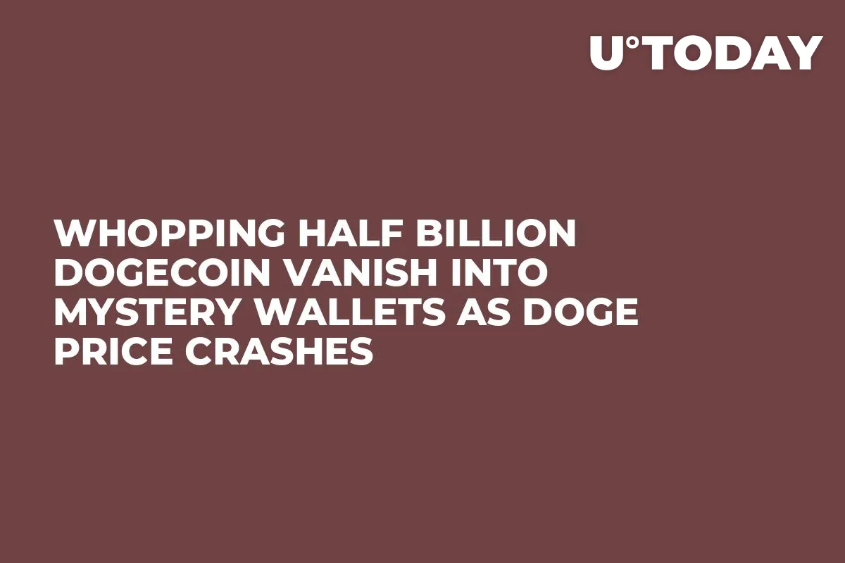 Whopping Half Billion Dogecoin Vanish into Mystery Wallets as DOGE Price Crashes