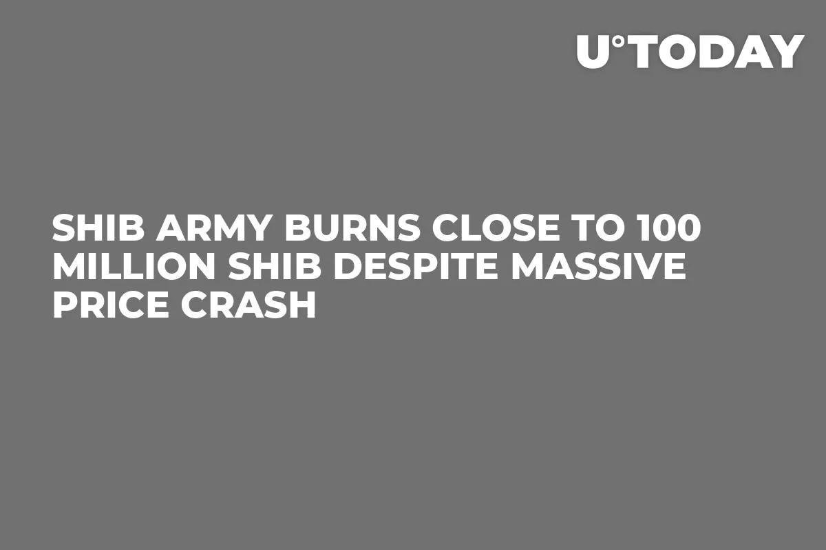 SHIB Army Burns Close to 100 Million SHIB Despite Massive Price Crash