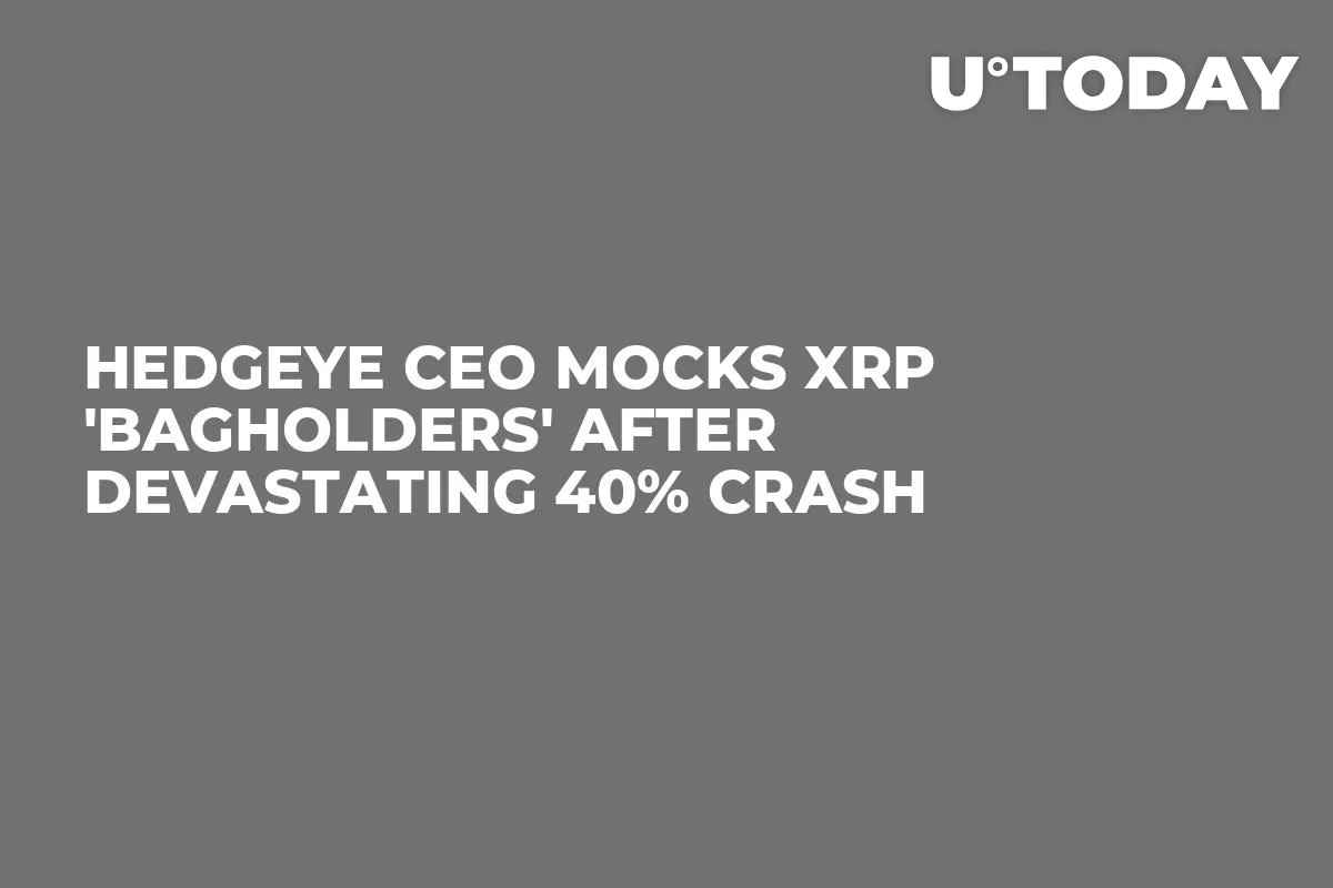 Hedgeye CEO Mocks XRP 'Bagholders' After Devastating 40% Crash