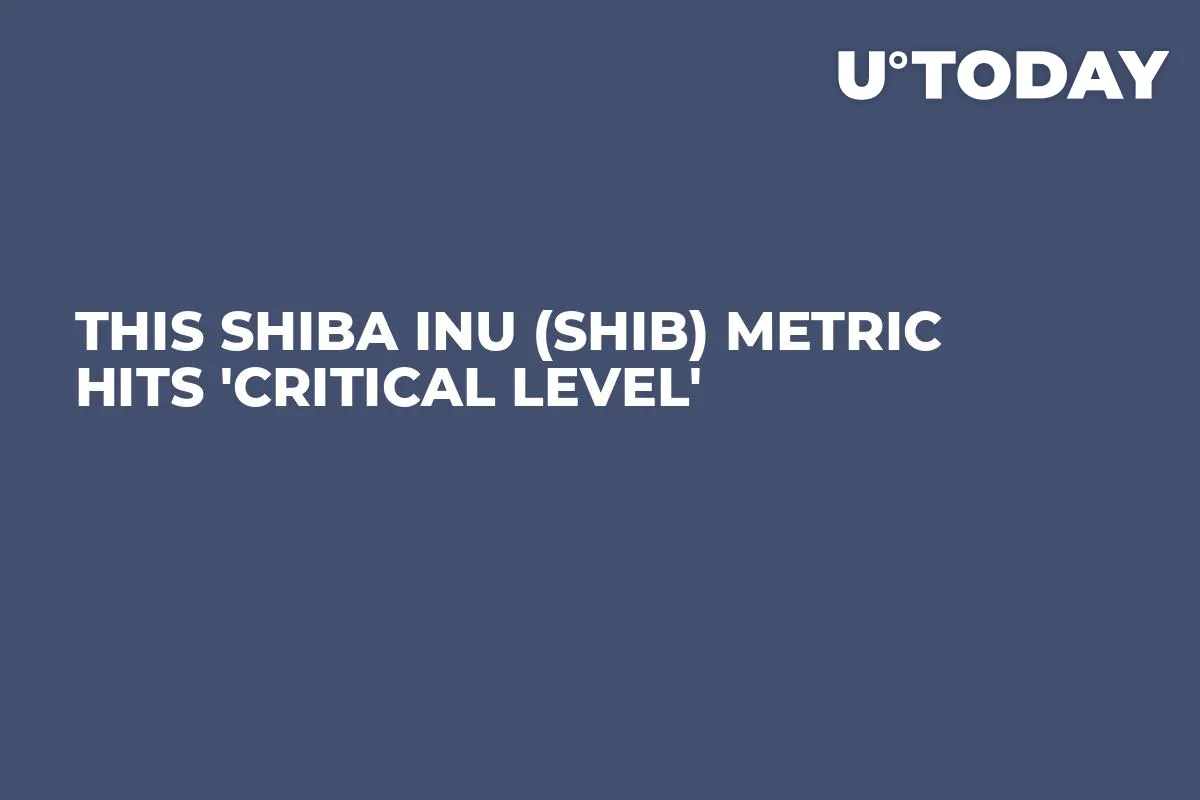 This Shiba Inu (SHIB) Metric Hits 'Critical Level'
