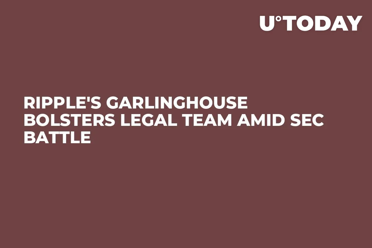 Ripple's Garlinghouse Bolsters Legal Team Amid SEC Battle