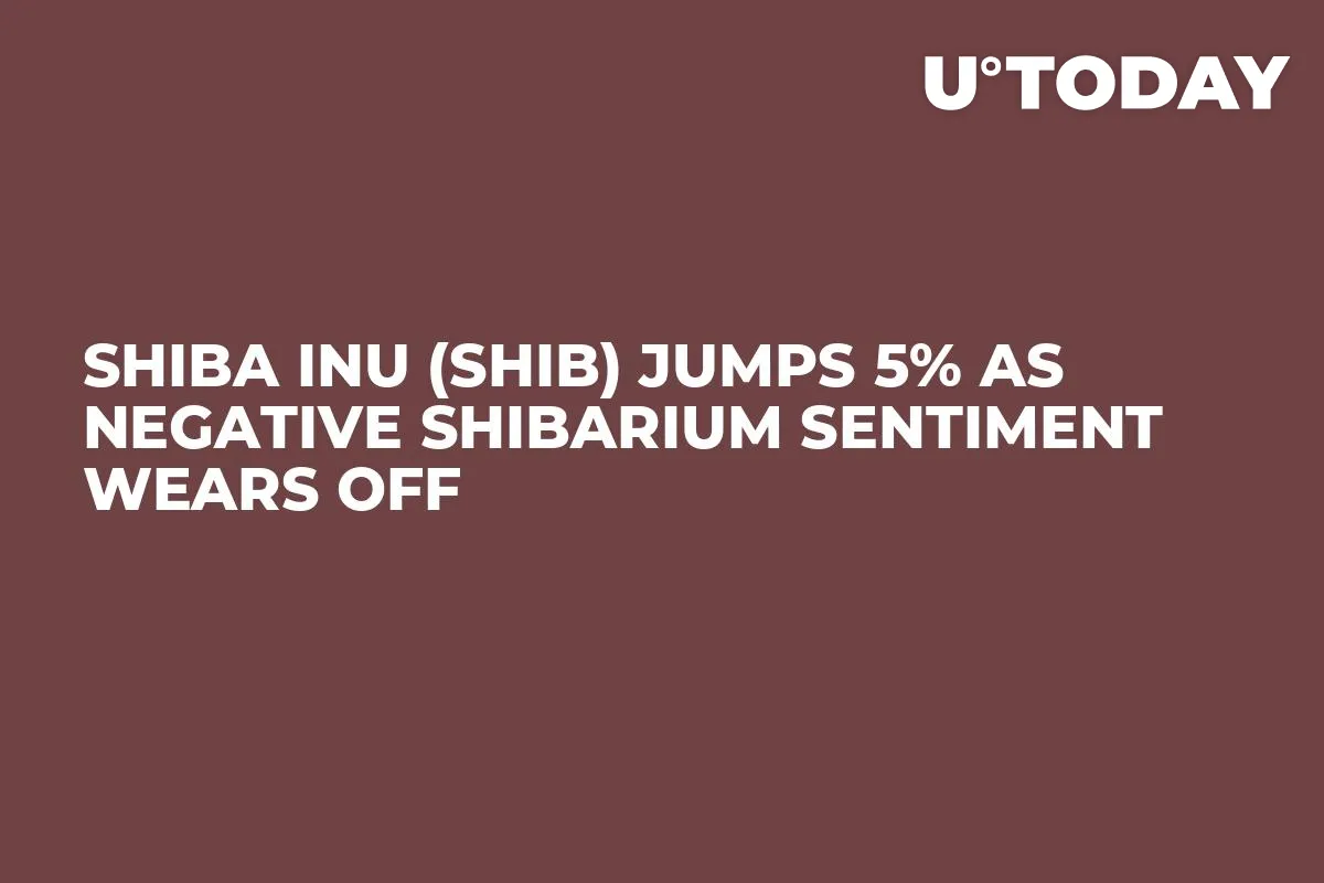 Shiba Inu (SHIB) Jumps 5% as Negative Shibarium Sentiment Wears Off