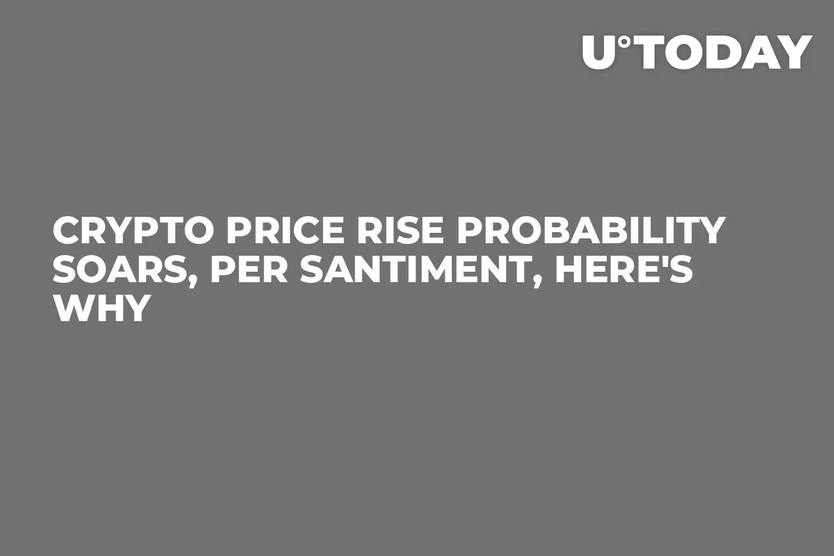 Crypto Price Rise Probability Soars, per Santiment, Here's Why