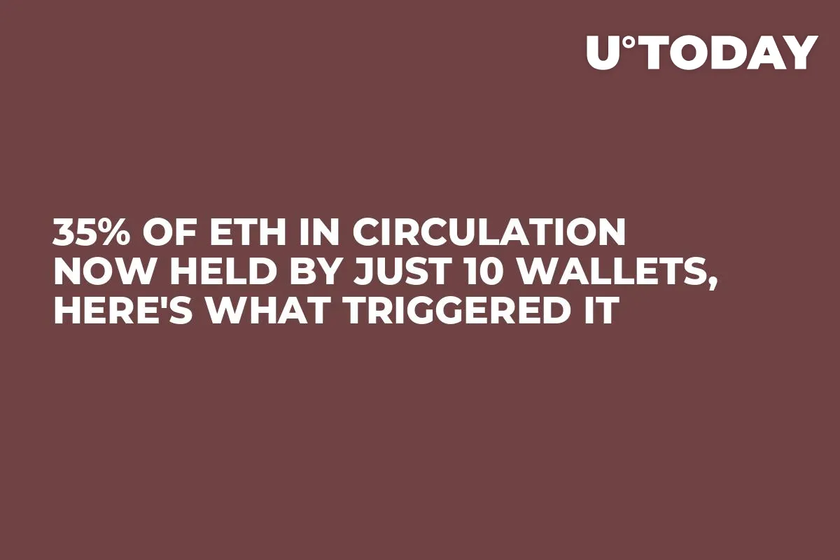 35% of ETH in Circulation Now Held by Just 10 Wallets, Here's What Triggered It