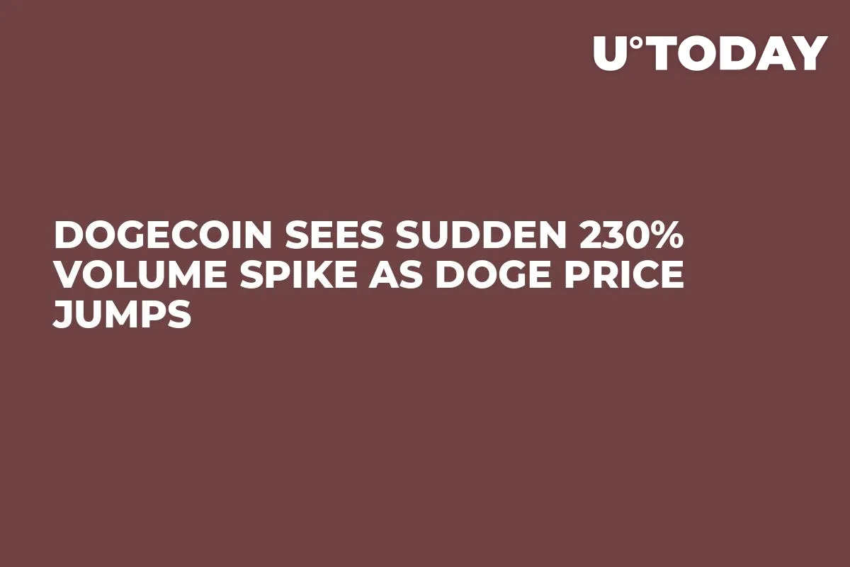 Dogecoin Sees Sudden 230% Volume Spike as DOGE Price Jumps