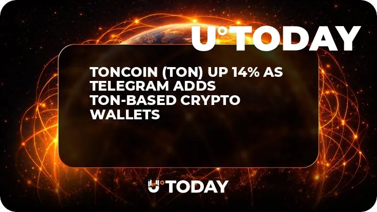 Toncoin (TON) up 14% as Telegram Adds TON-Based Crypto Wallets