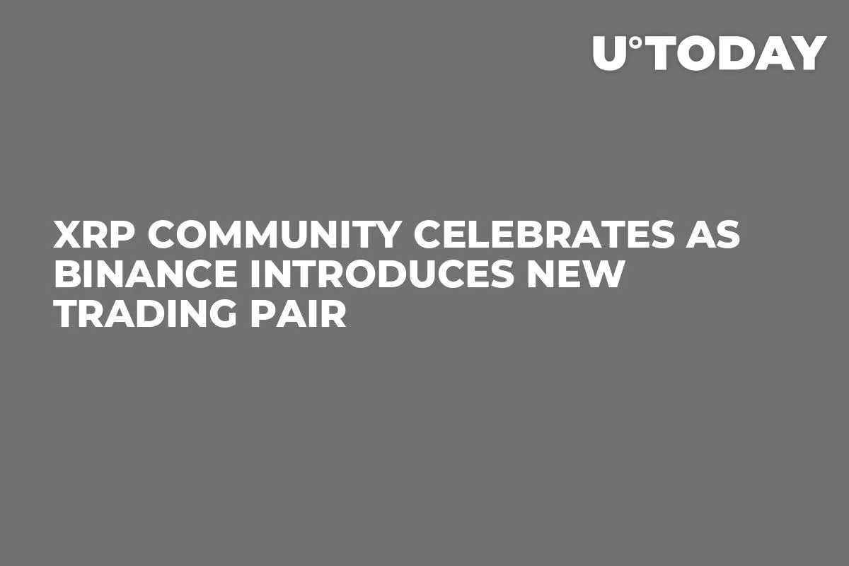 XRP Community Celebrates as Binance Introduces New Trading Pair