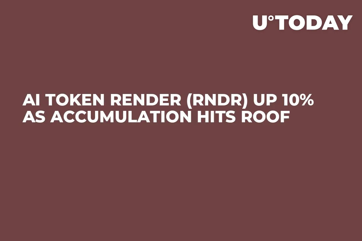 AI Token Render (RNDR) up 10% as Accumulation Hits Roof