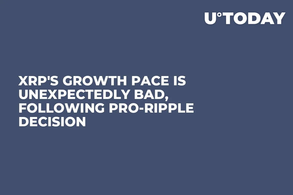 XRP's Growth Pace Is Unexpectedly Bad, Following Pro-Ripple Decision