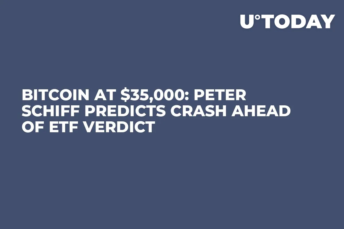 Bitcoin at $35,000: Peter Schiff Predicts Crash Ahead of ETF Verdict