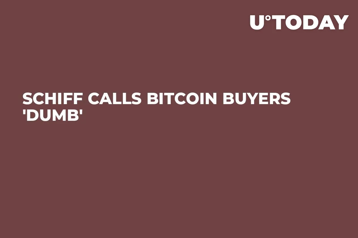 Schiff Calls Bitcoin Buyers 'Dumb'