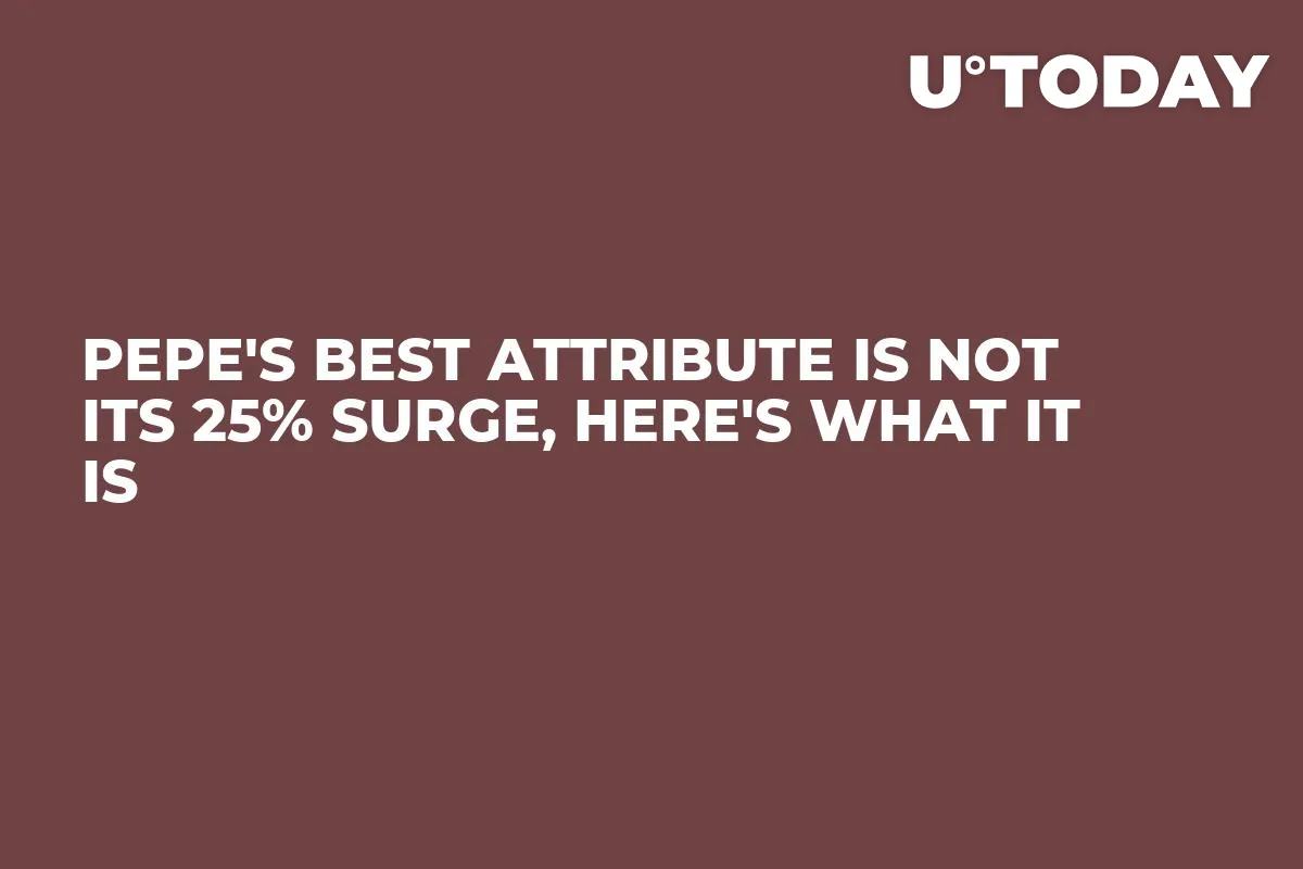 PEPE's Best Attribute Is Not Its 25% Surge, Here's What It Is