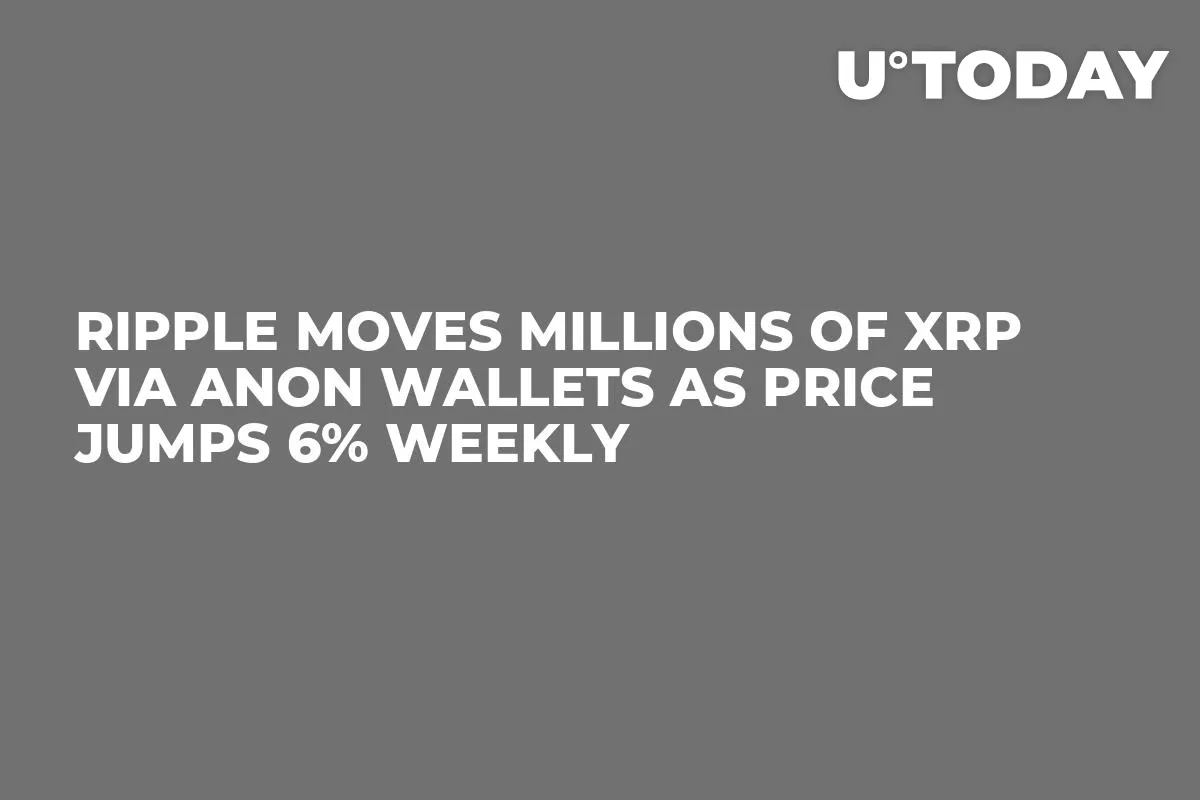 Ripple Moves Millions of XRP Via Anon Wallets as Price Jumps 6% Weekly