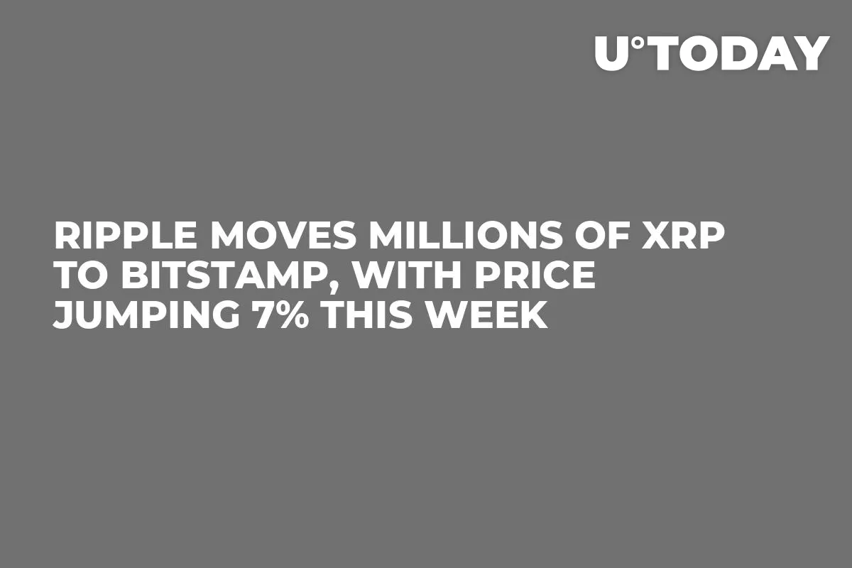 Ripple Moves Millions of XRP to Bitstamp, With Price Jumping 7% This Week