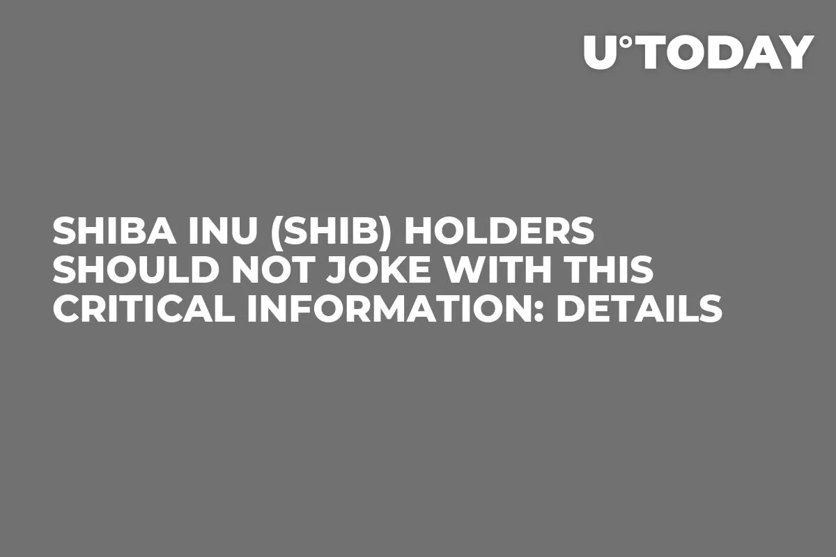 Shiba Inu (SHIB) Holders Should Not Joke With This Critical Information: Details