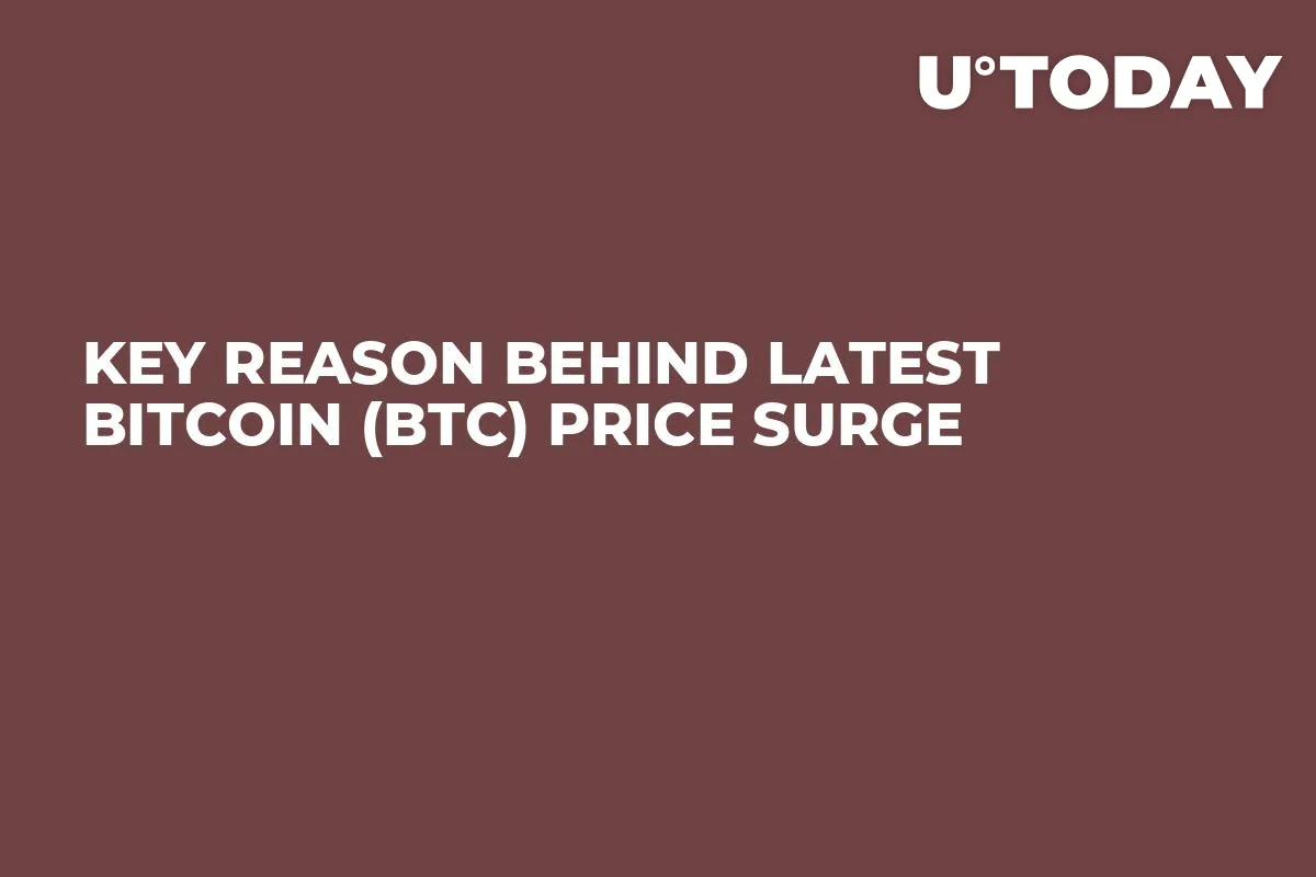 Key Reason Behind Latest Bitcoin (BTC) Price Surge
