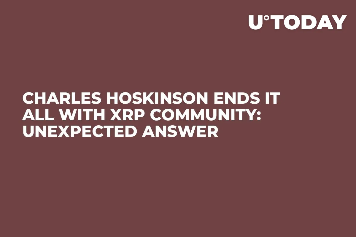 Charles Hoskinson Ends It All With XRP Community: Unexpected Answer
