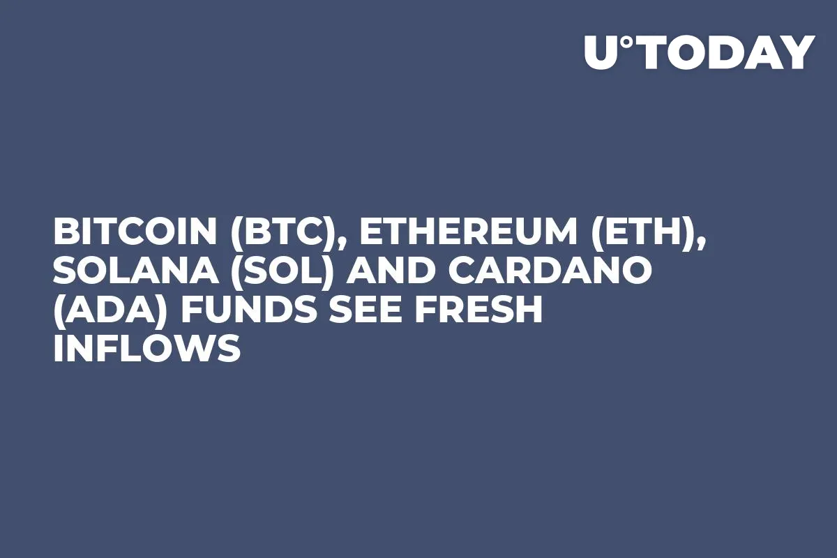 Bitcoin (BTC), Ethereum (ETH), Solana (SOL) and Cardano (ADA) Funds See Fresh Inflows