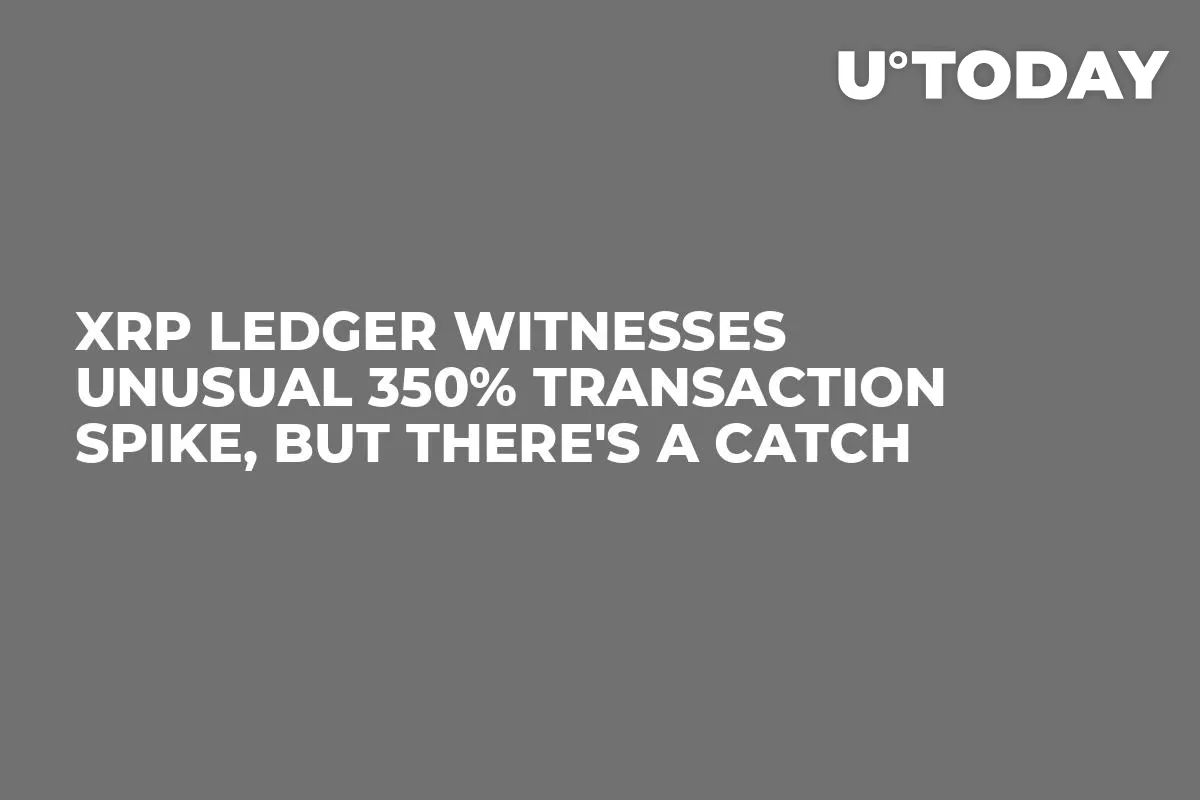 XRP Ledger Witnesses Unusual 350% Transaction Spike, But There's a Catch