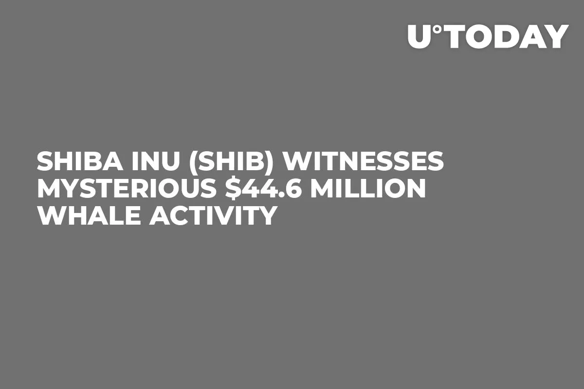 Shiba Inu (SHIB) Witnesses Mysterious $44.6 Million Whale Activity