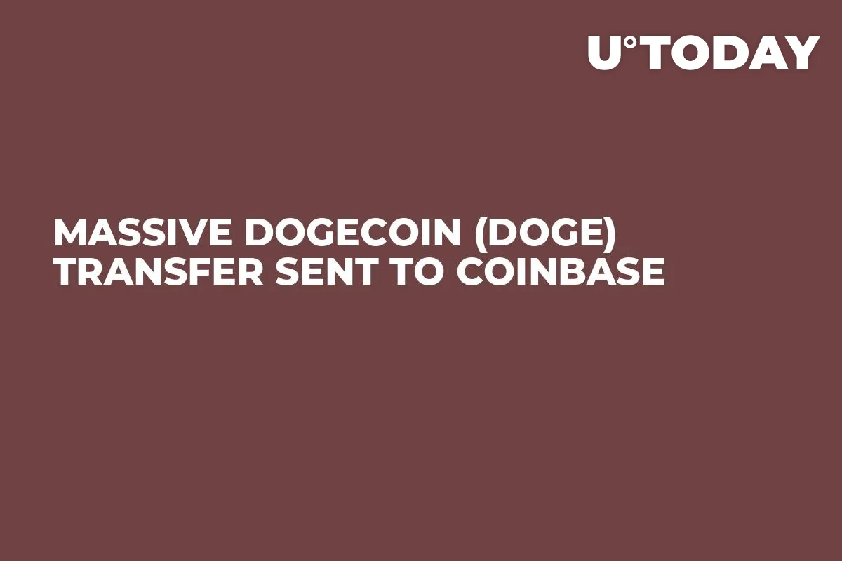 Massive Dogecoin (DOGE) Transfer Sent to Coinbase