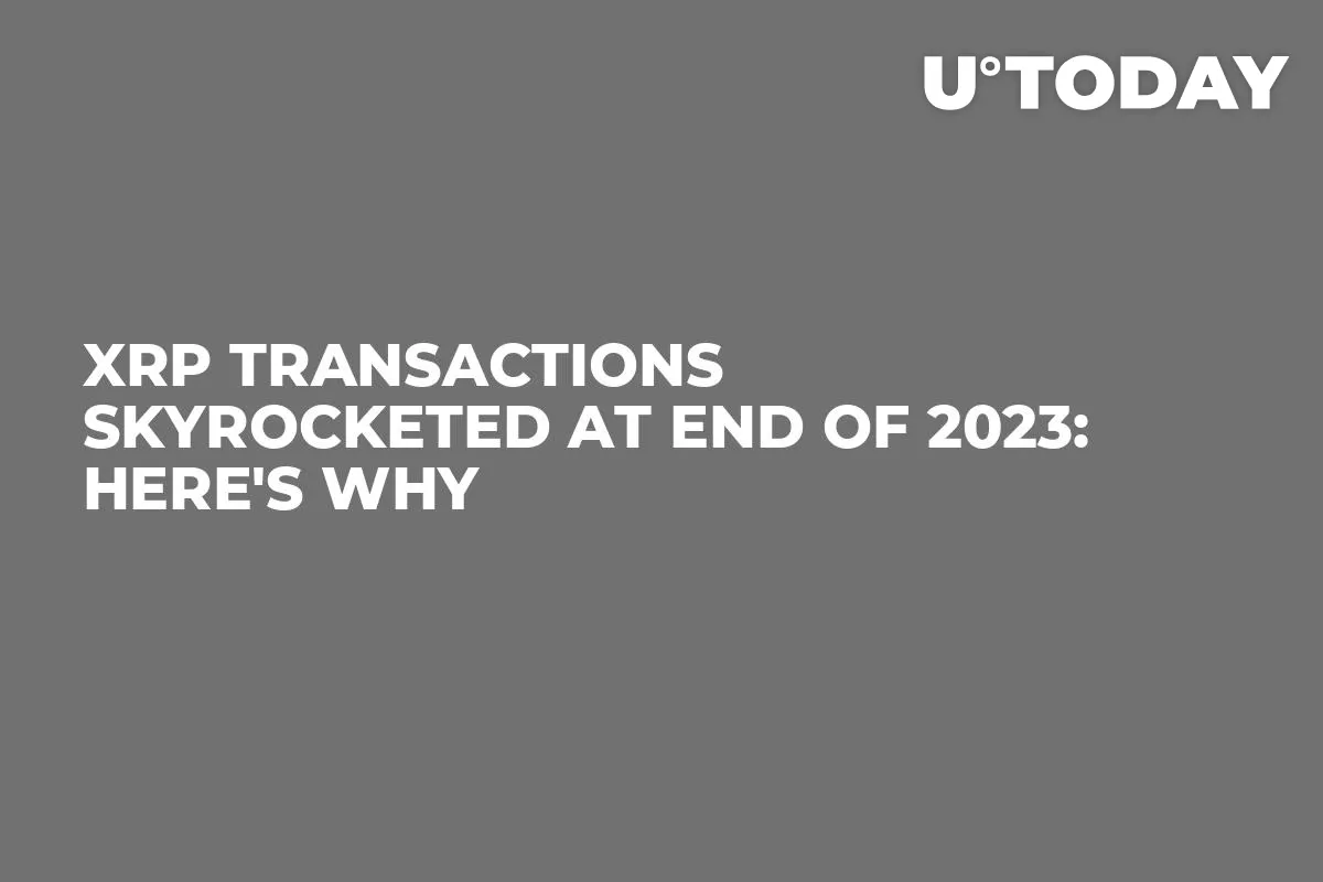XRP Transactions Skyrocketed at End of 2023: Here's Why