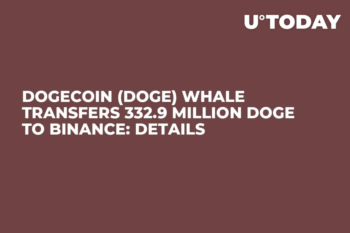 Dogecoin (DOGE) Whale Transfers 332.9 Million DOGE to Binance: Details