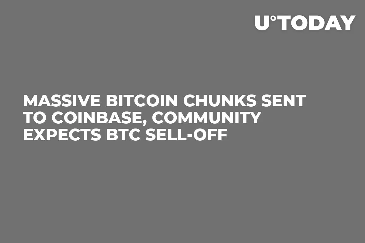 Massive Bitcoin Chunks Sent to Coinbase, Community Expects BTC Sell-Off