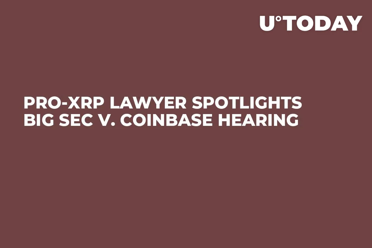 Pro-XRP Lawyer Spotlights Big SEC v. Coinbase Hearing