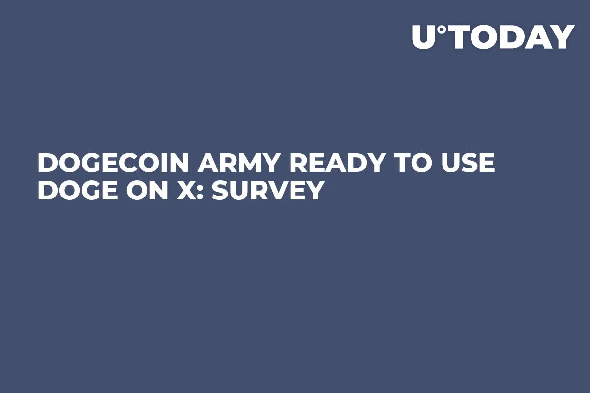 Dogecoin Army Ready to Use DOGE on X: Survey