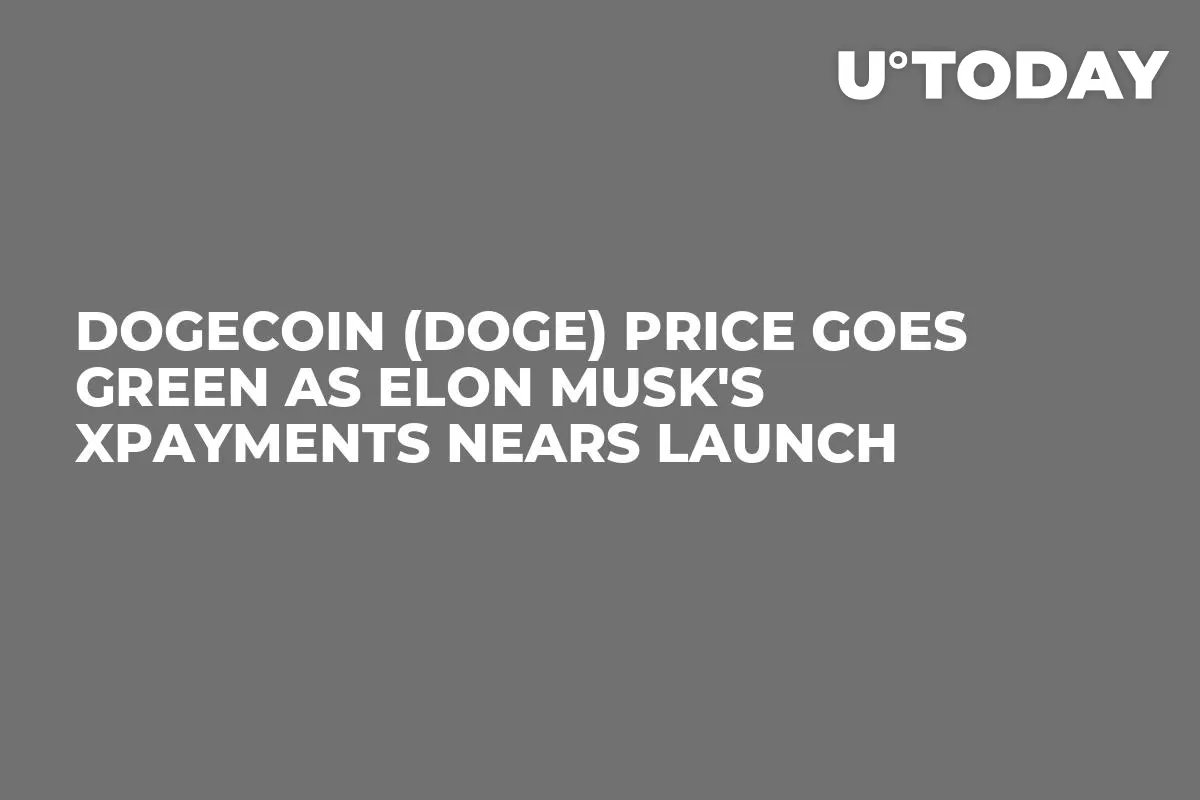 Dogecoin (DOGE) Price Goes Green as Elon Musk's Xpayments Nears Launch