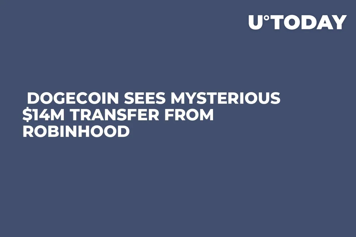  Dogecoin Sees Mysterious $14M Transfer from Robinhood