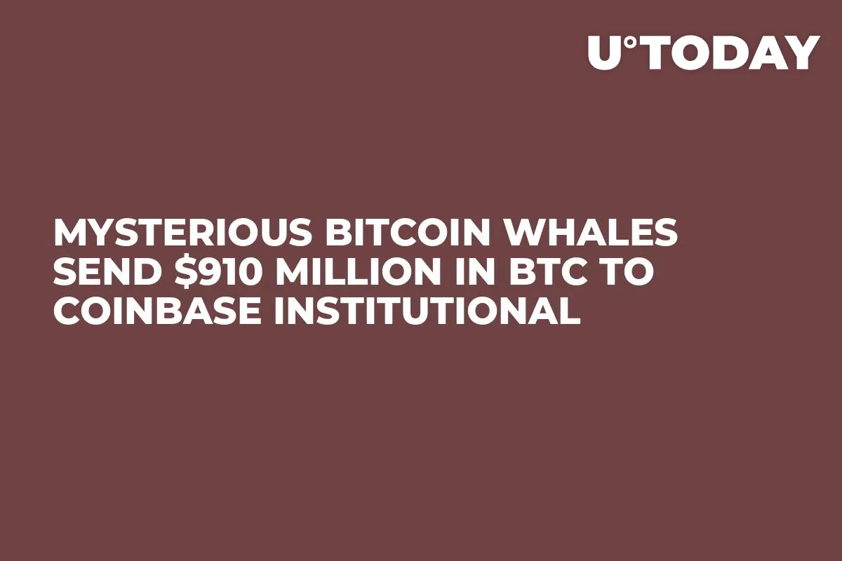 Mysterious Bitcoin Whales Send $910 Million in BTC to Coinbase Institutional