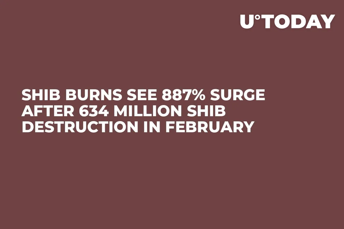SHIB Burns See 887% Surge After 634 Million SHIB Destruction in February