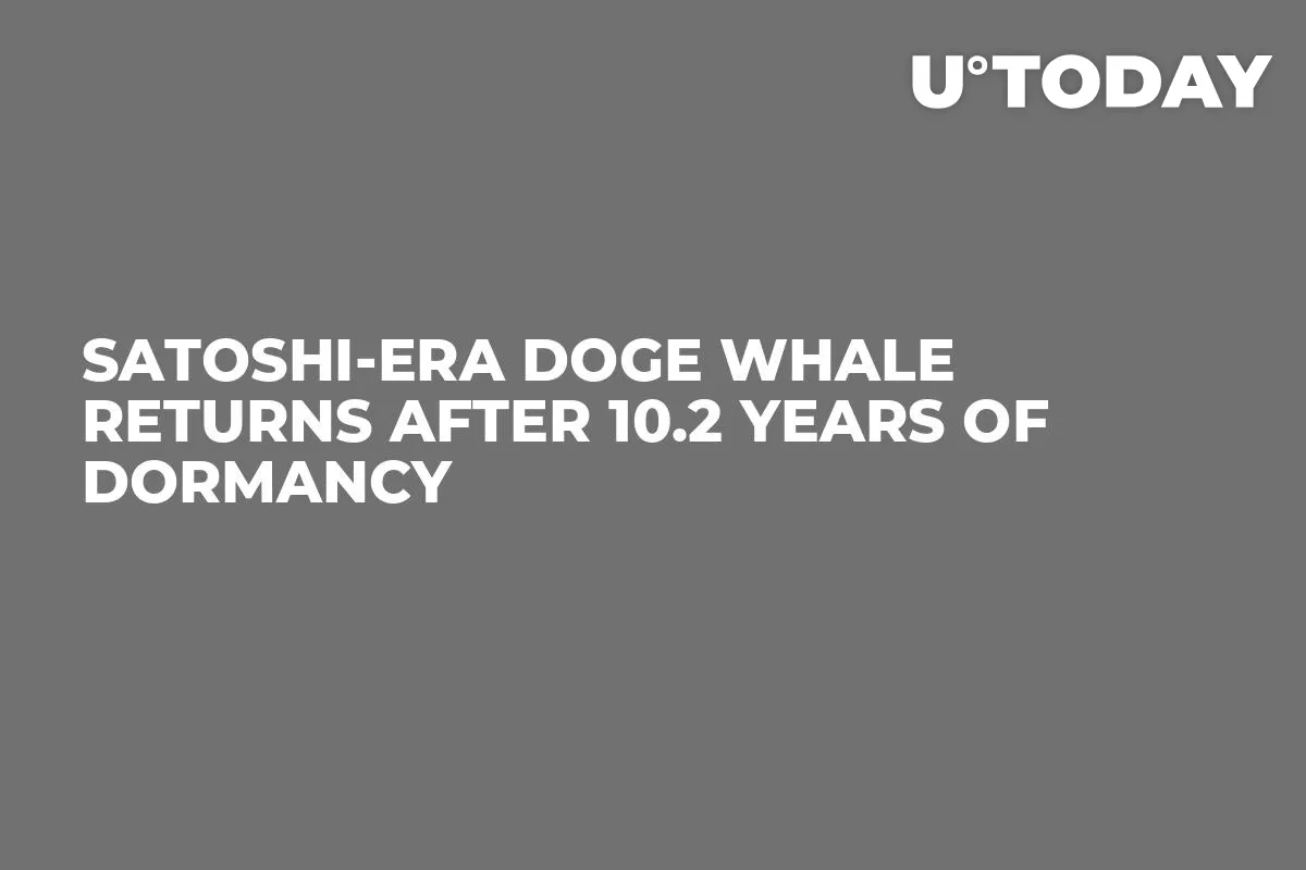 Satoshi-Era DOGE Whale Returns After 10.2 Years of Dormancy