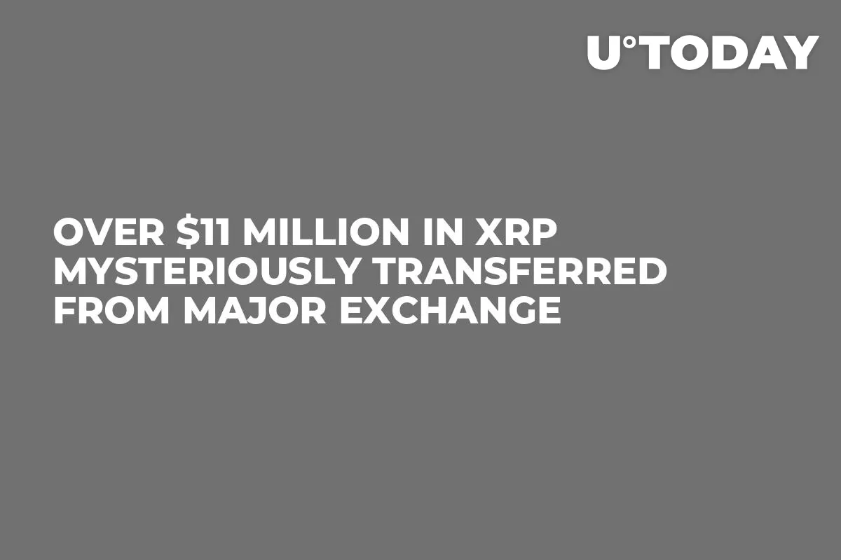 Over $11 Million in XRP Mysteriously Transferred From Major Exchange