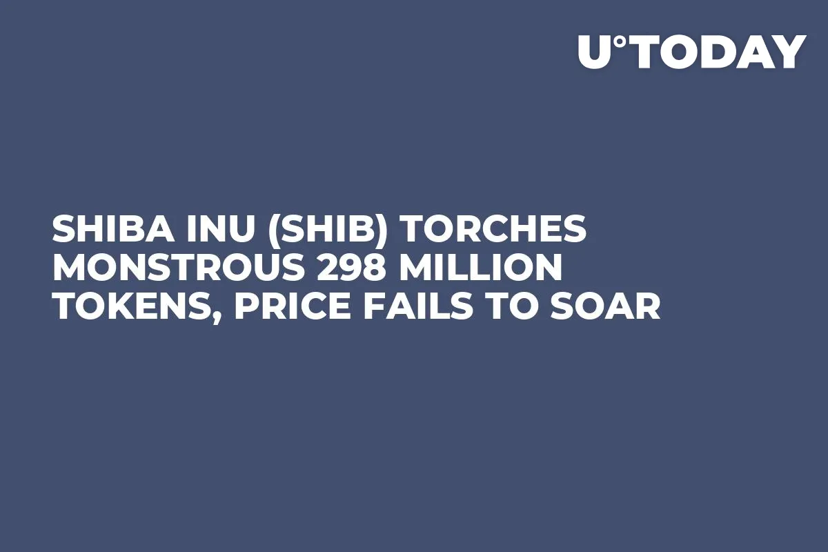 Shiba Inu (SHIB) Torches Monstrous 298 Million Tokens, Price Fails to Soar