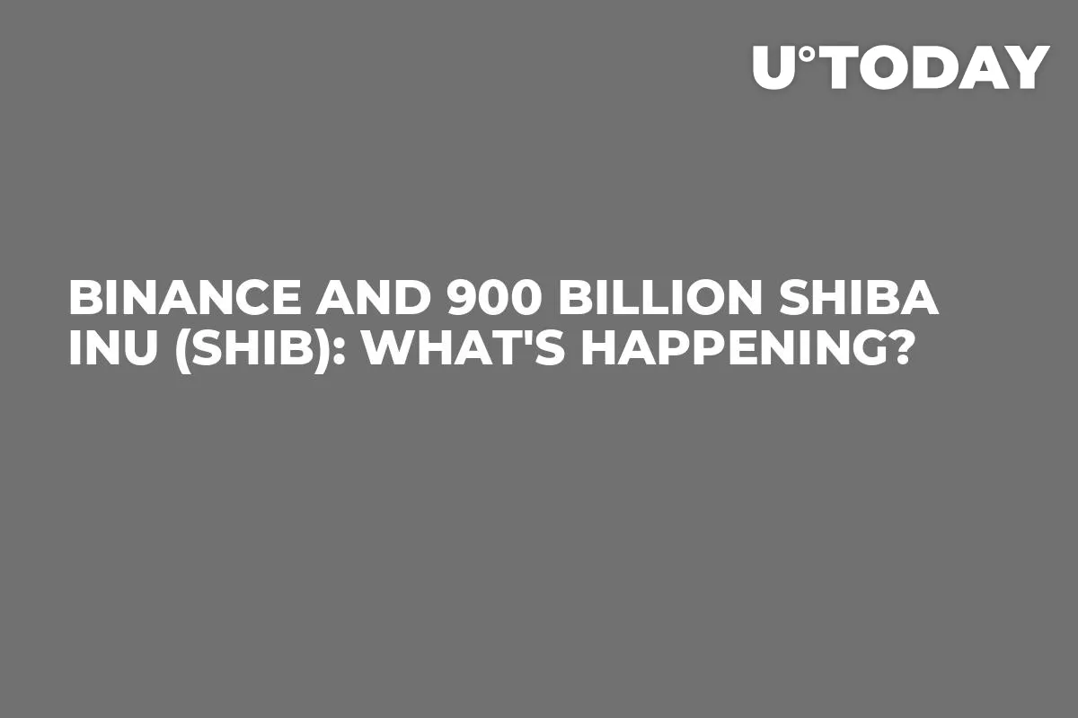 Binance and 900 Billion Shiba Inu (SHIB): What's Happening?