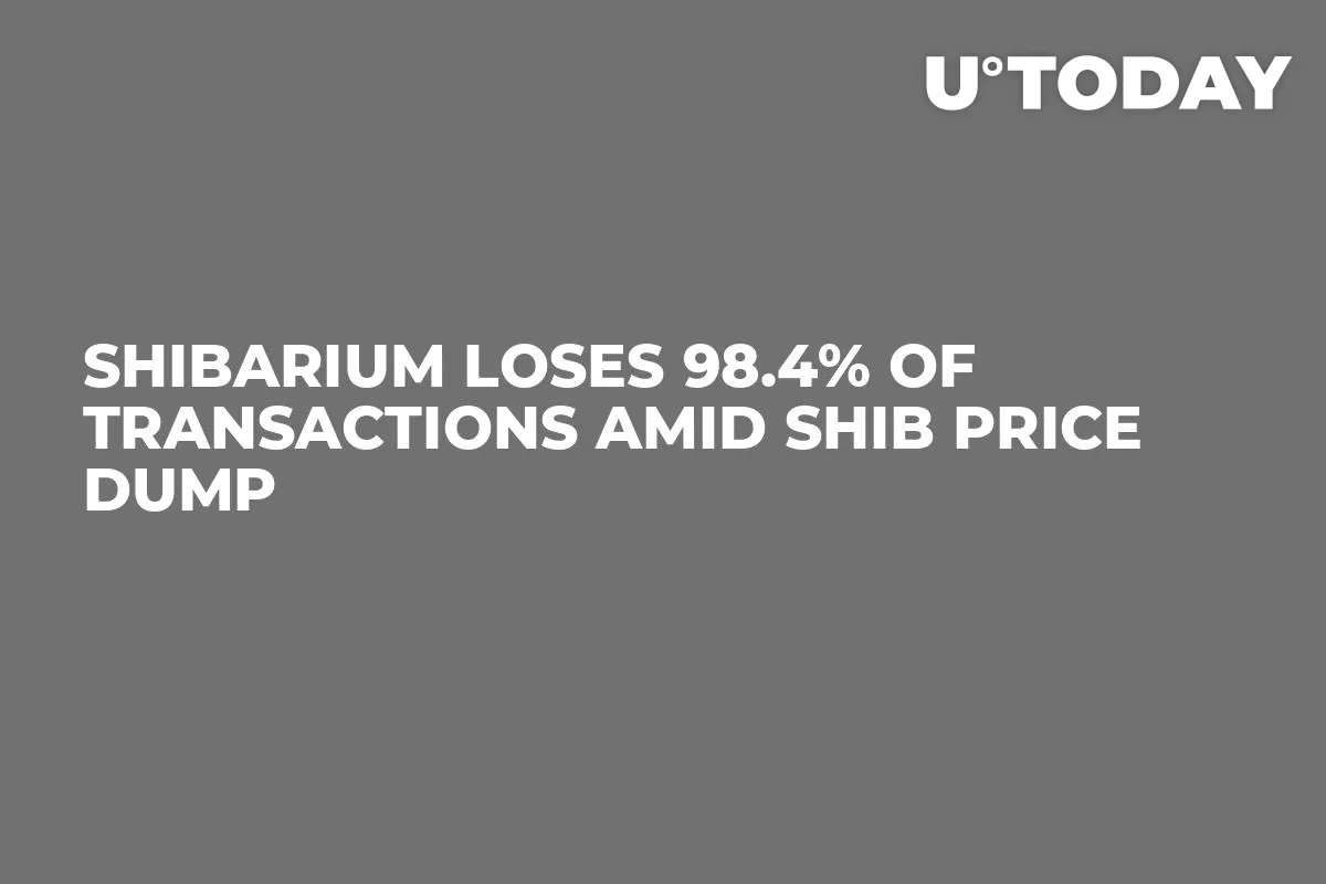 Shibarium Loses 98.4% of Transactions Amid SHIB Price Dump