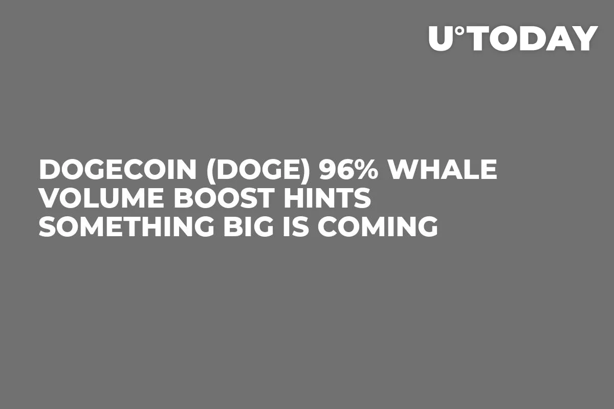 Dogecoin (DOGE) 96% Whale Volume Boost Hints Something Big Is Coming