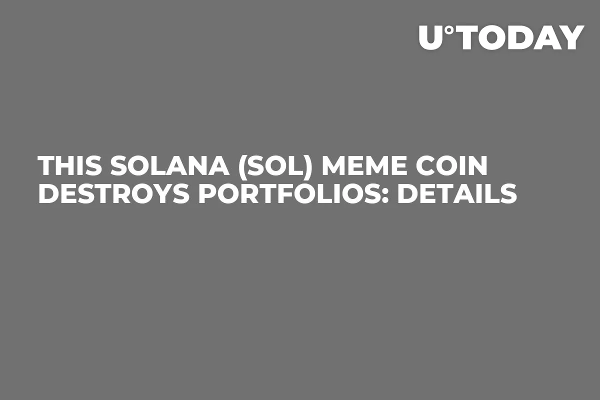 This Solana (SOL) Meme Coin Destroys Portfolios: Details