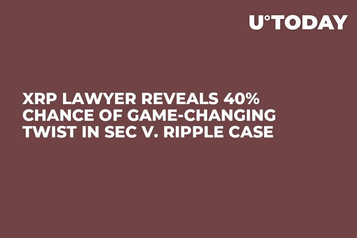 XRP Lawyer Reveals 40% Chance of Game-Changing Twist in SEC v. Ripple Case