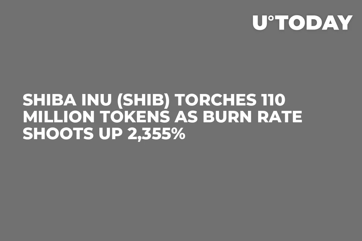 Shiba Inu (SHIB) Torches 110 Million Tokens as Burn Rate Shoots up 2,355%