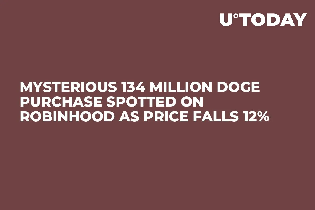 Mysterious 134 Million DOGE Purchase Spotted on Robinhood as Price Falls 12%